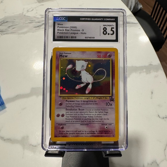 Vintage Black Star Promo Swirl Mew Pokmon #9 Holo CGC 8.5 Vintage Black Star Promo Swirl Mew Pokmon #9 Holo CGC 8.5